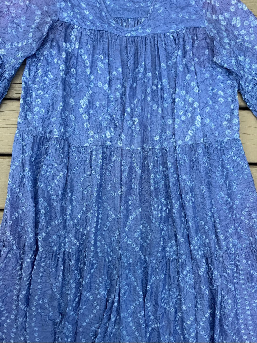 V.DE.VINSTER Blue Floral Tiered Maxi Dress size S - Picture 6 of 16